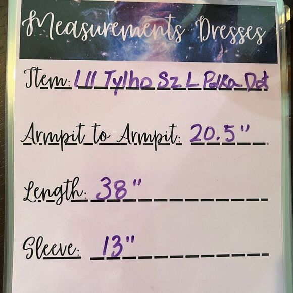 💜 3/$30 6/$50 1 11 Tylho Navy White Polka Dot Large Dress - Flawed Print - Picture 3 of 14